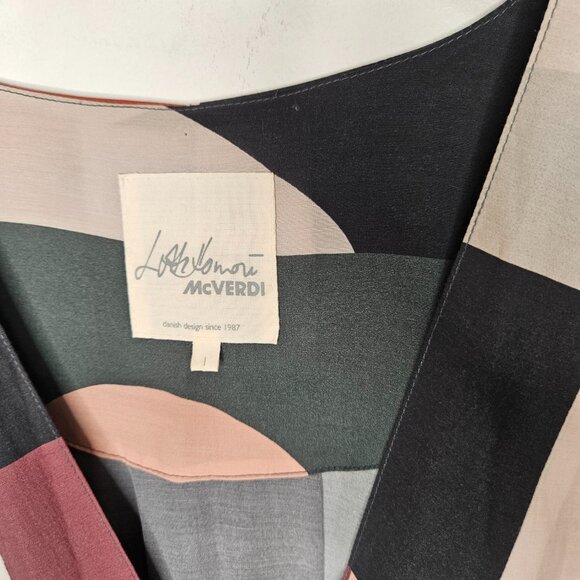 McVerdi Denmark Elmegaard Long Kimono Sz S Lagenlook Artsy Art To wear - Picture 4 of 13